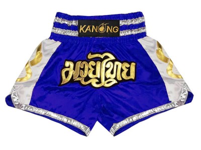 Pantaloncini Thai Boxe Kanong : KNS-141-Blu